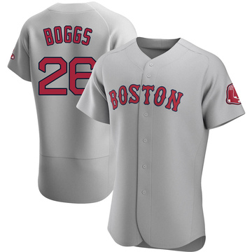 Wade Boggs Men's Authentic Boston Red Sox Gray Road Jersey