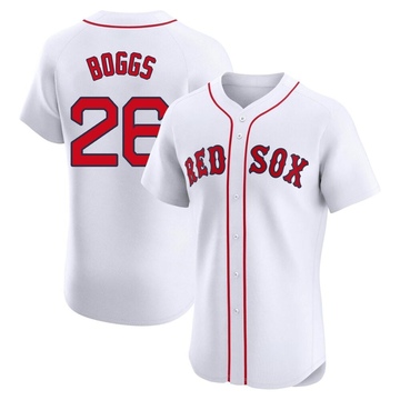 Wade Boggs Men's Elite Boston Red Sox White Home Jersey