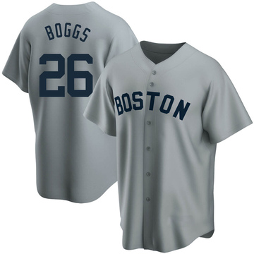 Wade Boggs Men's Replica Boston Red Sox Gray Road Cooperstown Collection Jersey