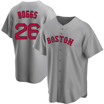 Wade Boggs Men's Replica Boston Red Sox Gray Road Jersey