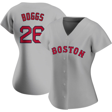 Wade Boggs Women's Authentic Boston Red Sox Gray Road Jersey