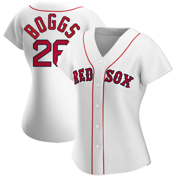 Wade Boggs Women's Authentic Boston Red Sox White Home Jersey