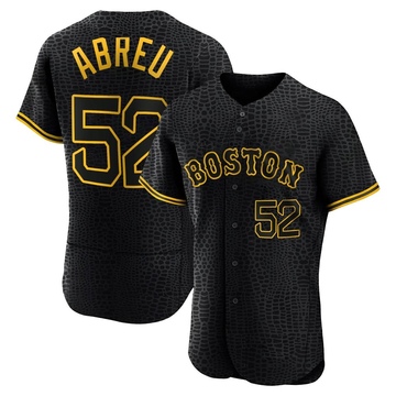 Wilyer Abreu Men's Authentic Boston Red Sox Black Snake Skin City Jersey