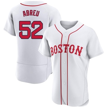 Wilyer Abreu Men's Authentic Boston Red Sox White 2021 Patriots' Day Jersey