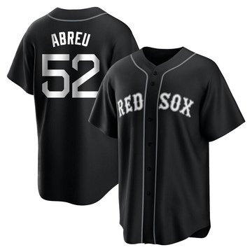 Wilyer Abreu Men's Replica Boston Red Sox Black/White Jersey