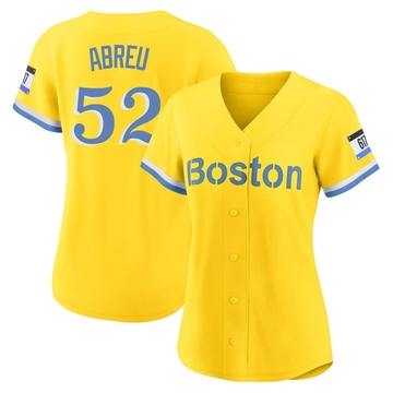 Wilyer Abreu Women's Authentic Boston Red Sox Gold/Light Blue 2021 City Connect Player Jersey