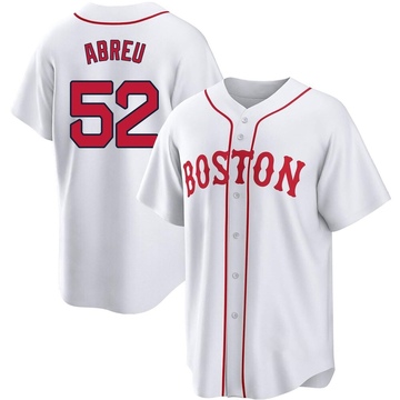 Wilyer Abreu Youth Replica Boston Red Sox White 2021 Patriots' Day Jersey